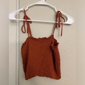 Burnt orange crop top